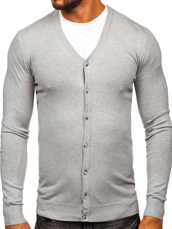 Cardigan avec fermeture pour homme gris Bolf MM6006