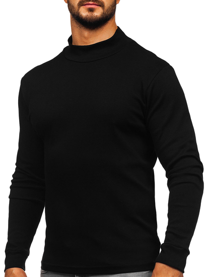 Homme Pull col polo Noir Bolf 534