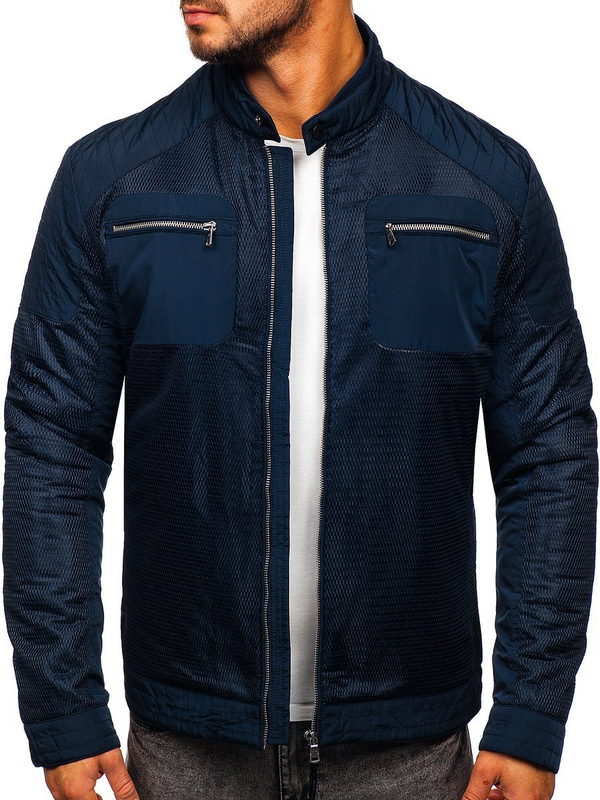 Blouson de transition pour homme bleu foncé Bolf 1702