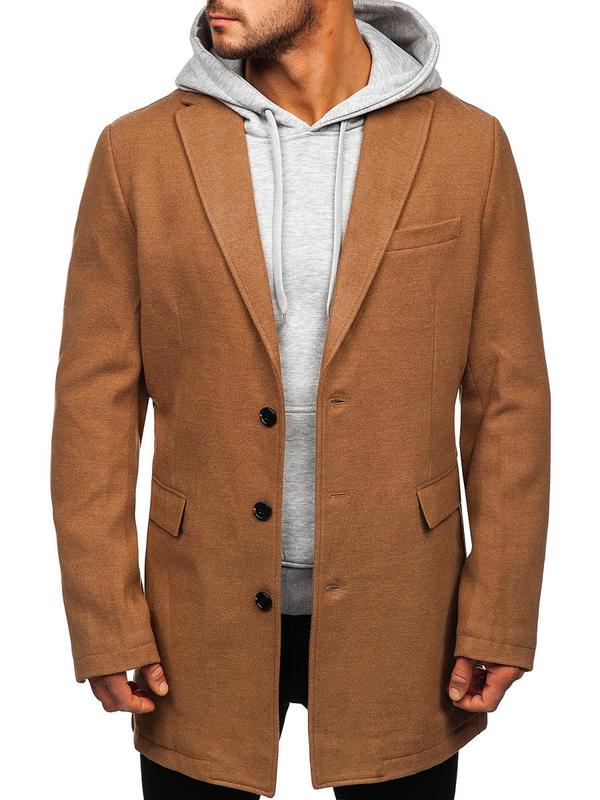 Manteau d'hiver pour homme camel Bolf 1047C