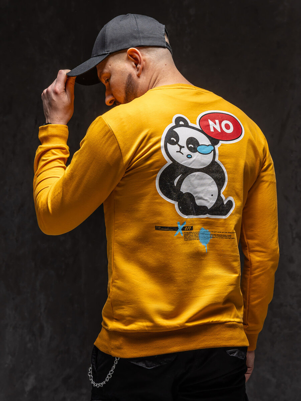 Homme Sweat-shirt imprimé Orange Bolf 8744A1