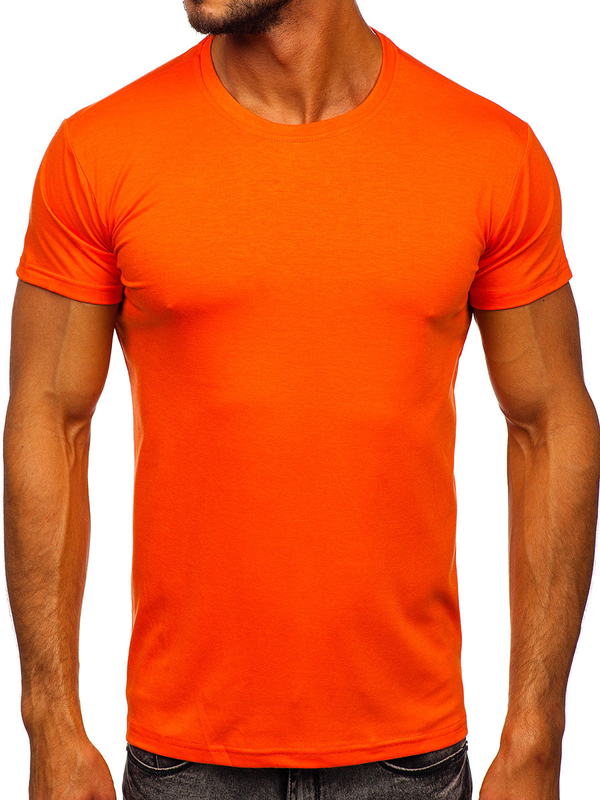 Tee-shirt orange sans imprimé pour homme Bolf 2005-32