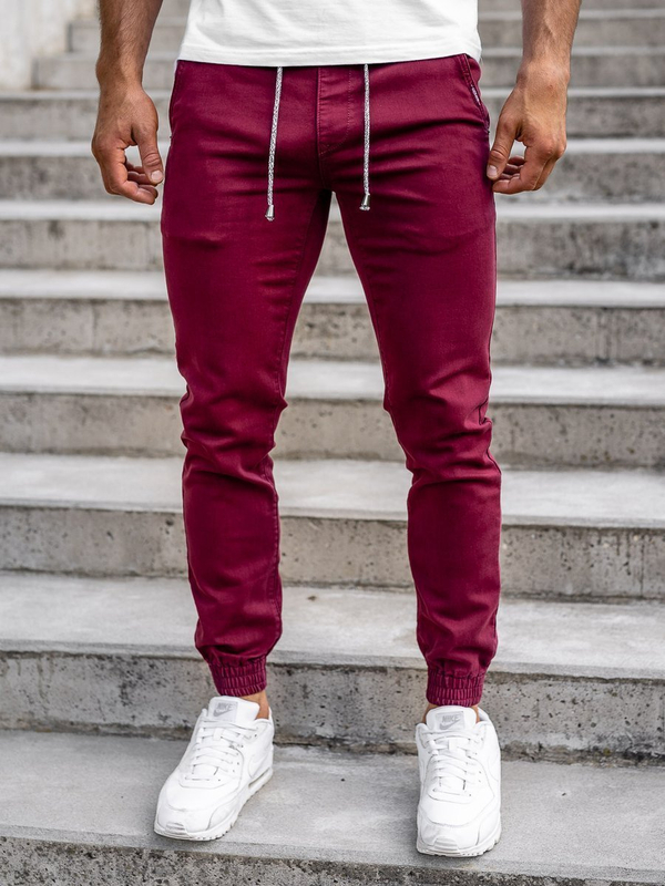 Pantalon jogger bordeaux pour homme Bolf CT8808