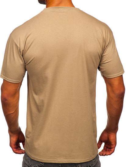 Homme T-shirt basic en coton Beige Bolf B459