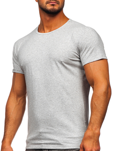 Tee-shirt sans imprimé pour homme gris clair Bolf 2005-1
