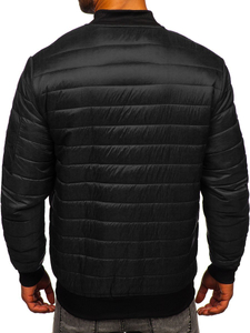 Blouson bomber de transition matelassé pour homme noir Bolf MY-02A
