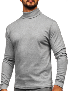 Homme Pull col polo basique Gris Bolf 535