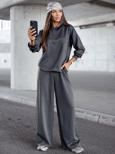 Survêtement deux pièces zippé femme Beurre Graphite Bolf 821111