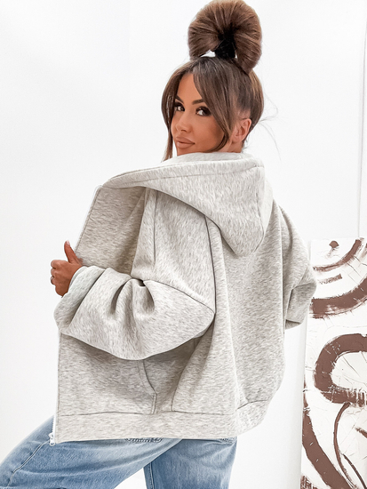 Sweat à capuche isolant papillon pour femme chiné Bolf 821112