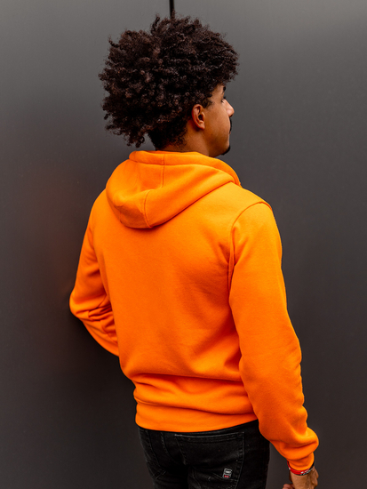 Sweat-shirt à capuche pour homme orange Bolf 2008A