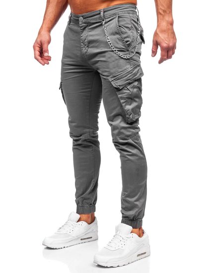 Homme Pantalon jogger cargo Gris Bolf SK850