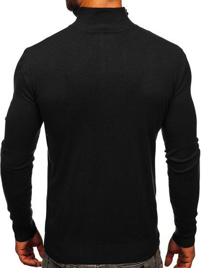 Le pull à col montant pour homme noir Bolf MM6007