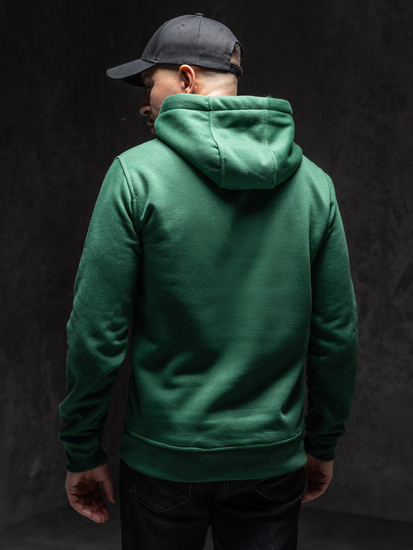 Homme Sweat-shirt kangourou à capuche Vert foncé Bolf 2009A1