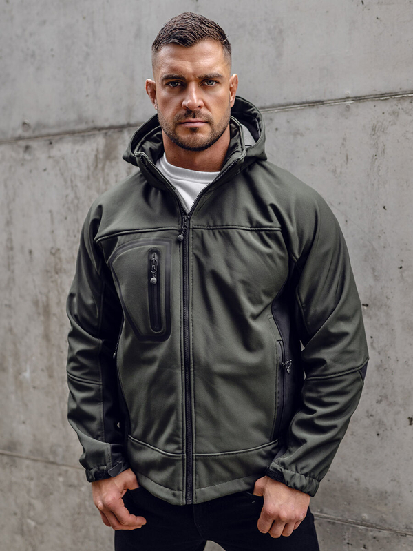 Homme Blouson softshell de transition Khaki Bolf T019A