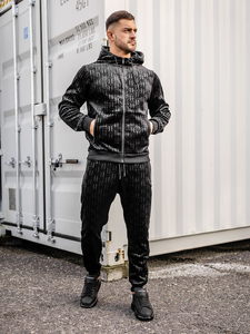 Survêtement homme en velours noir Bolf 3B113A2