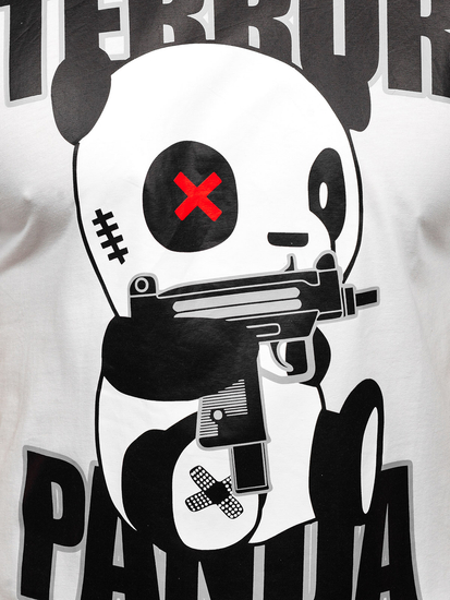 Tee-shirt imprimé pour homme blanc Bolf 2291