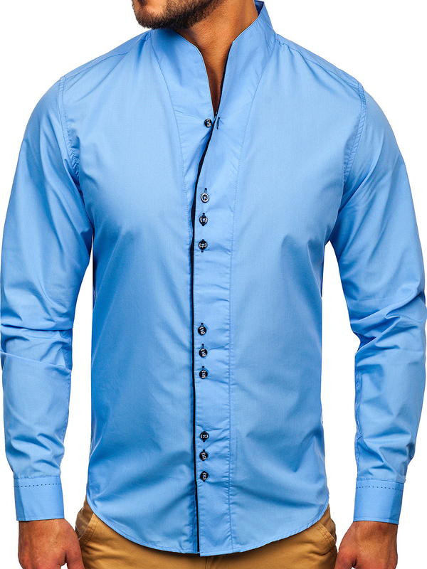Chemise à manche longue pour homme bleue claire Bolf 5720