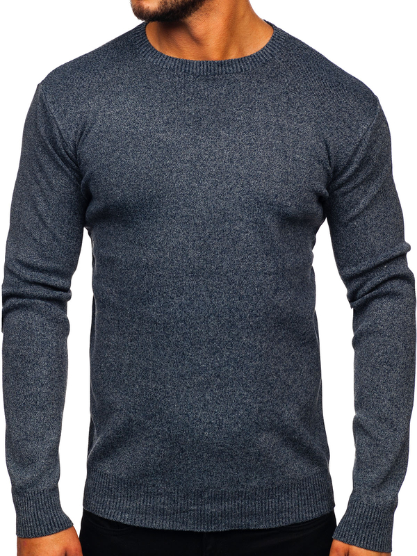 Pull pour homme bleu foncé Bolf S8165
