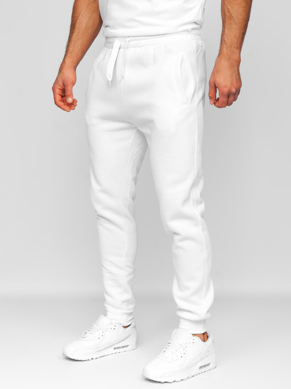 Pantalon jogger pour homme blanc Bolf CK01
