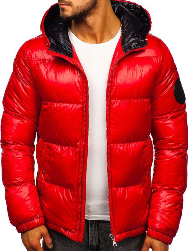 Homme Blouson d'hiver matelassé Rouge Bolf 99311