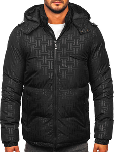 Homme Veste matelassée d'hiver Noir Bolf 3B112