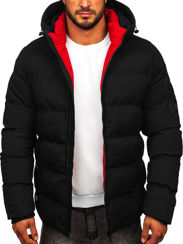 Blouson d'hiver matelassé pour homme noir Bolf 7338