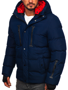 Blouson d'hiver matelassé pour homme bleu foncé Bolf 5M771