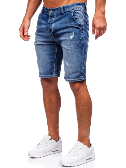 Pantalon court en jean pour homme bleu Bolf MP0042B