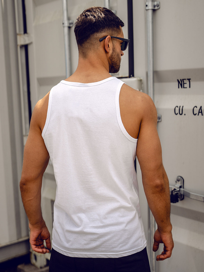 Homme Débardeur imprimé Blanc Bolf 14837A