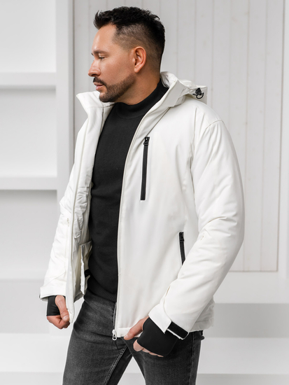 Homme Blouson d'hiver matelassé oversize Blanc Bolf HH011A1