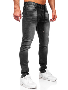 Homme Pantalon en jean regular fit Noir Bolf MP0063-1N