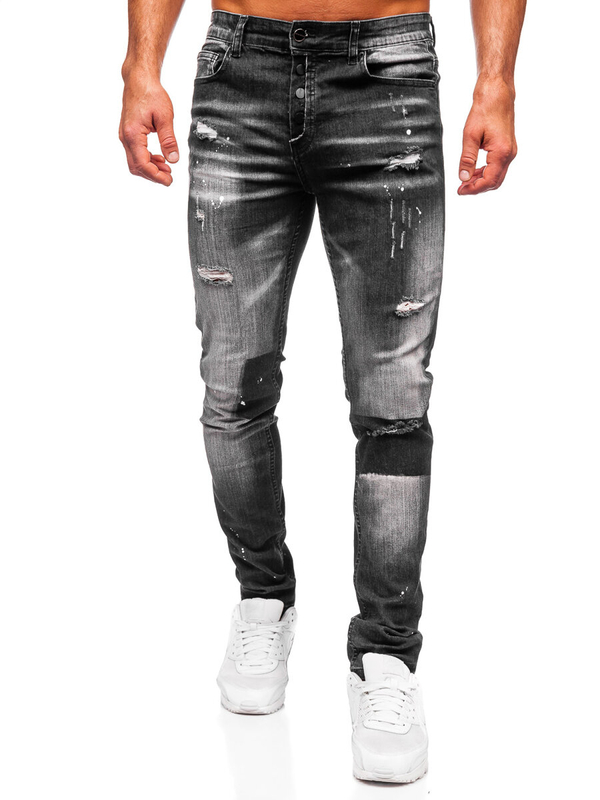 Homme Pantalon en jean slim fit Noir Bolf MP0168N