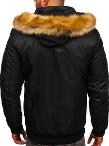 Blouson d'hiver pour homme noir Bolf 2129