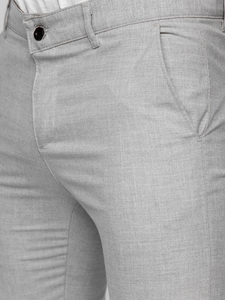 Homme Pantalon à carreaux Gris Bolf 0041