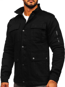 Blouson de transition en coton pour homme noir Bolf 10290