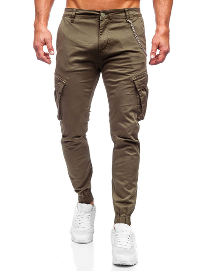 Homme Pantalon jogger cargo Khaki Bolf SK850