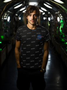 Tee-shirt imprimé pour homme noir Bolf 14950