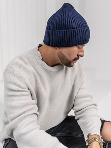 Homme Bonnet d'hiver chaud Bleu foncé Bolf 387046