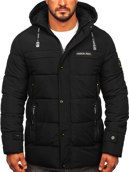 Blouson d'hiver matelassé pour homme noir Bolf 22M58