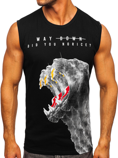 Tank top avec imprimé noir Bolf 14808