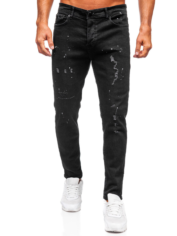 Homme Pantalon en jean regular fit Noir Bolf 6855