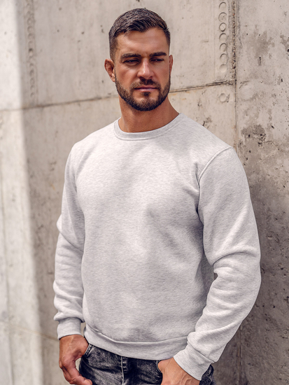 Sweat-shirt pour homme gris clair Bolf 2001A