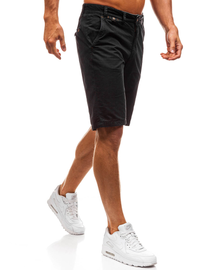 Short en coton noir pour homme Bolf 3020