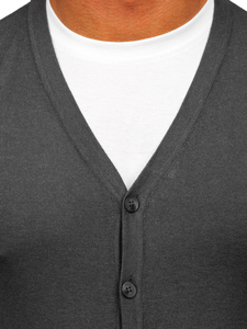 Cardigan avec fermeture pour homme anthracite Bolf MM6006