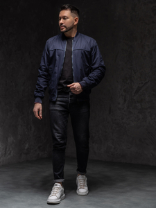 Homme Blouson bomber de transition réversible Bleu foncé Bolf 84M3005A1