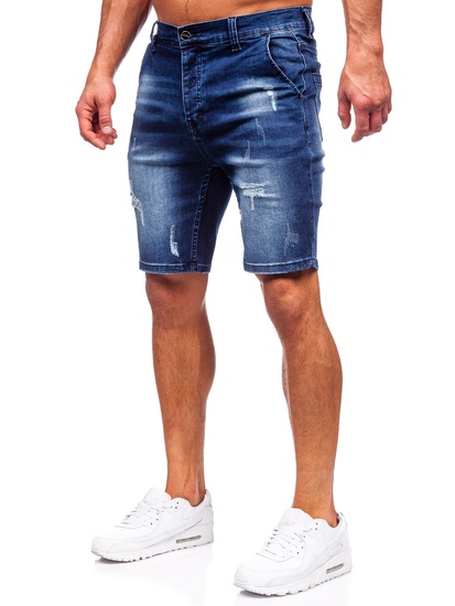 Pantalon court en jean pour homme bleu foncé Bolf MP0036BS
