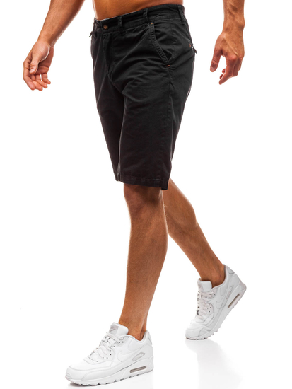 Short en coton noir pour homme Bolf 3020