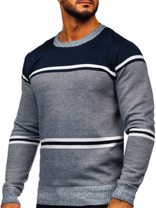 Pull pour homme bleu foncé Bolf 6300