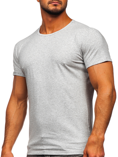 Tee-shirt sans imprimé pour homme gris clair Bolf 2005-1
