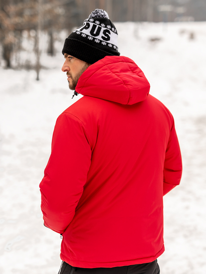 Blouson d'hiver sportif pour homme rouge Bolf HH011